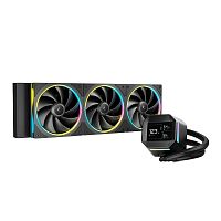 Система жидкостного охлаждения DeepCool LM360 чёрный [360 мм, 3 x 120 мм, ARGB, 2.4" IPS, TDP 300 Вт]