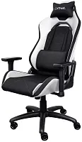 Кресло игровое Trust RUYA GXT 714 WHITE черно-белый [ткань, до 150 кг, подголовник, подлокотники - 2D]