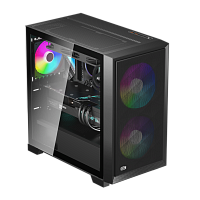 Корпус PCCooler C3D310 ARGB черный [Mini-Tower, Micro-ATX, Mini-ITX, USB 3.2 Gen 1 Type-A, ARGB вентиляторы, 2 x 120 мм]