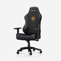 Кресло игровое AndaSeat Phantom 3 черно-золотой [экокожа (PVC), до 100 кг, 2D подлокотники, качание]